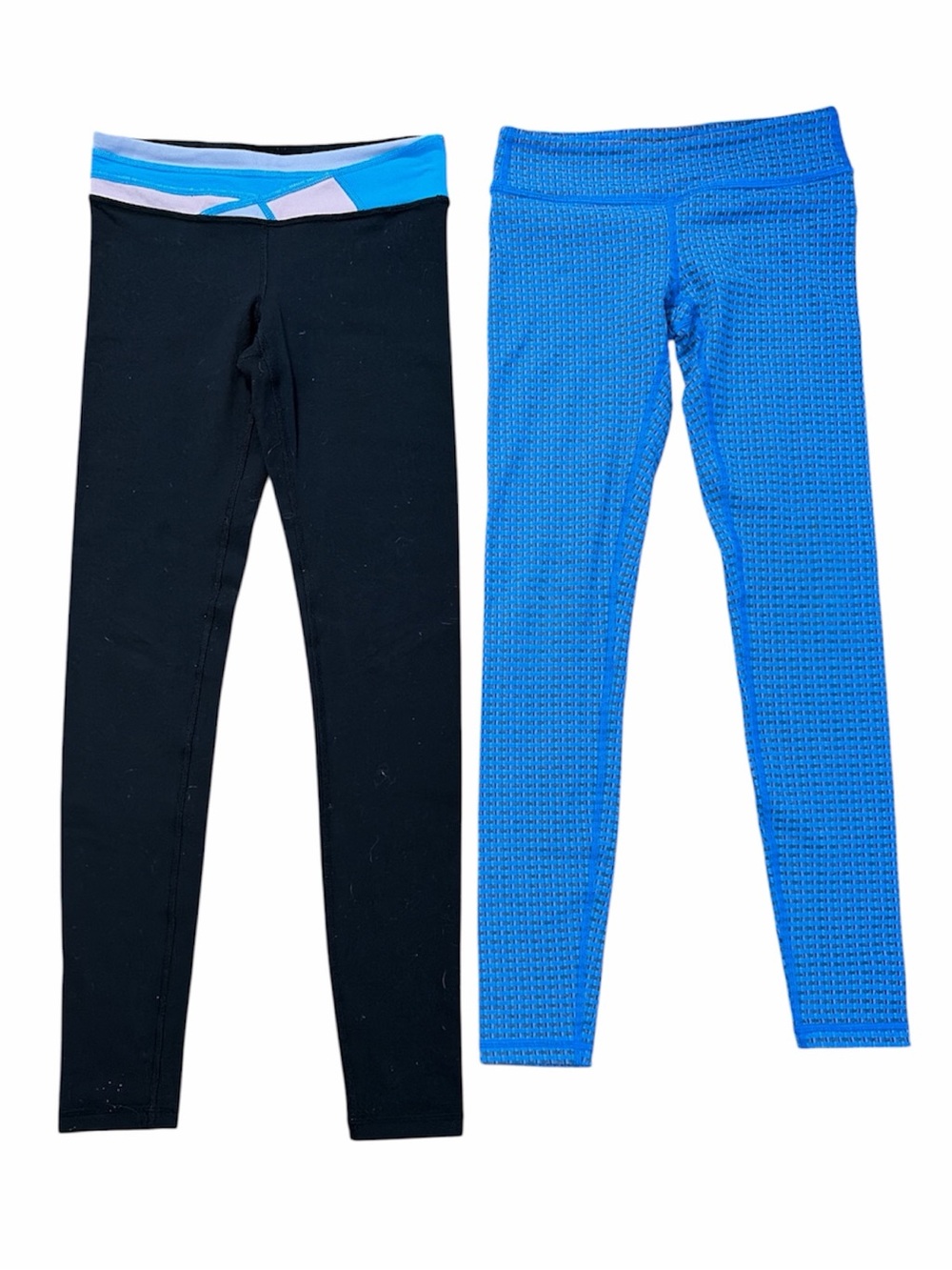 Ivivva Girls Black & Bright Blue Active Leggings Set